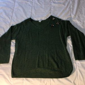 Sweater with bees jewel accents